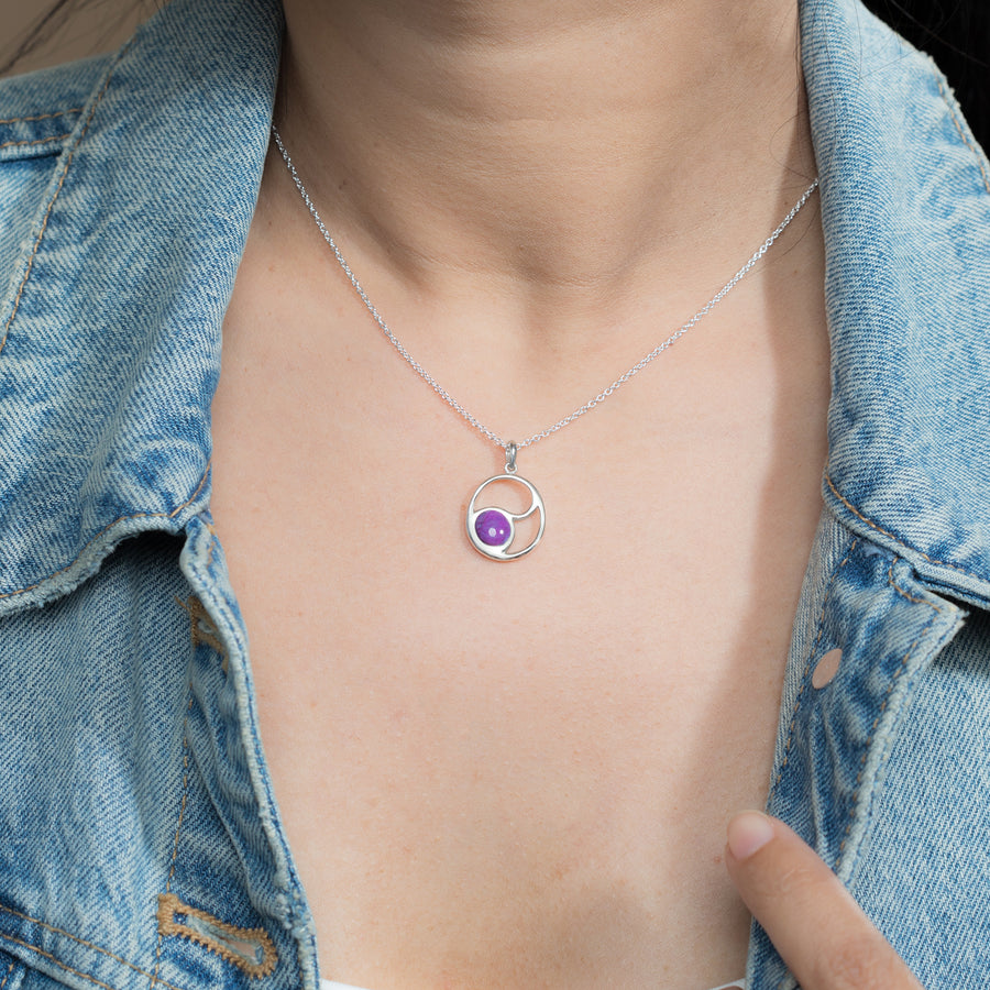 Soul Circle Necklace with Stone (NA 2764)