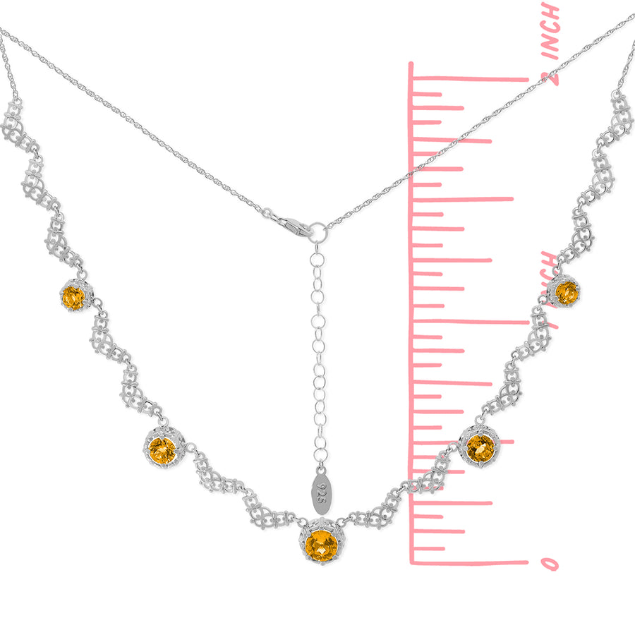 Round Citrine Necklace (NF 499CT)