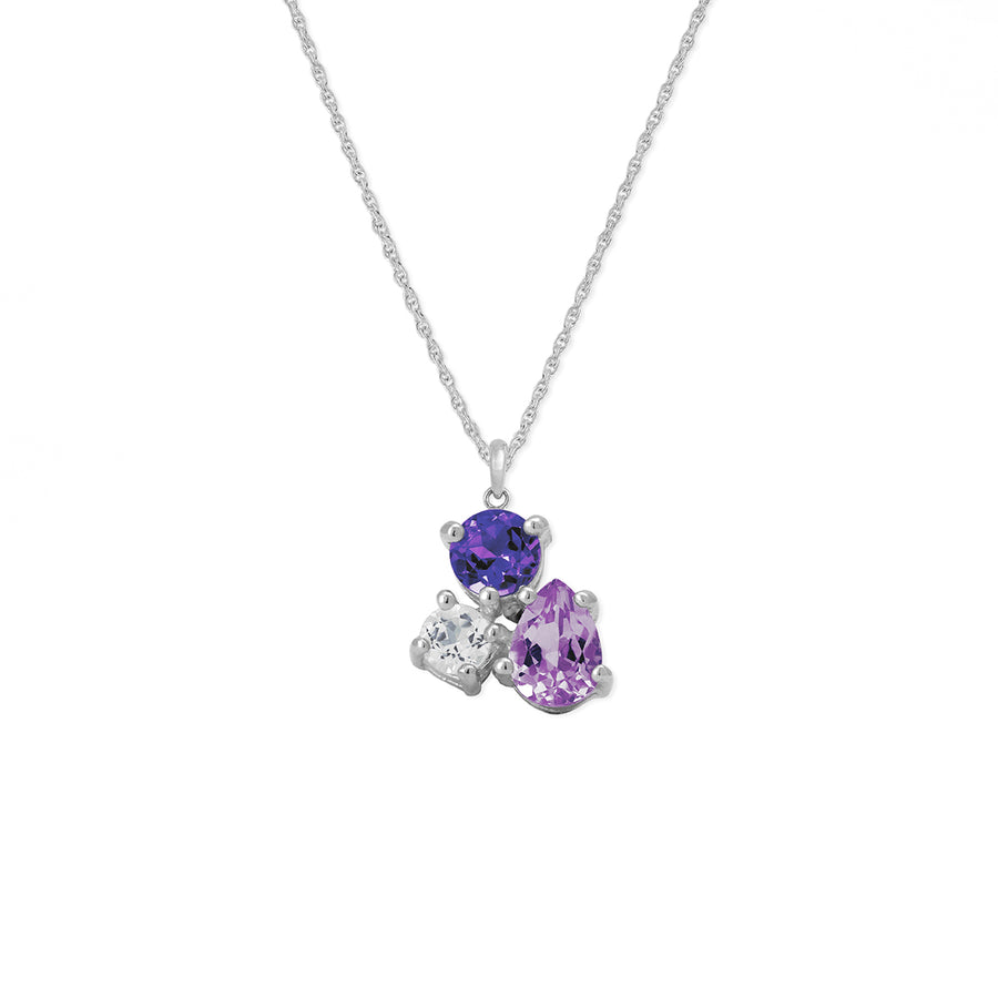 Triple Gemstone Necklace (NF 556)
