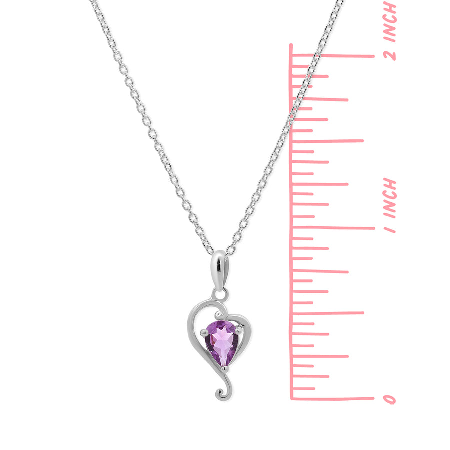 Heart Pear Gemstone Necklace (NF 560)