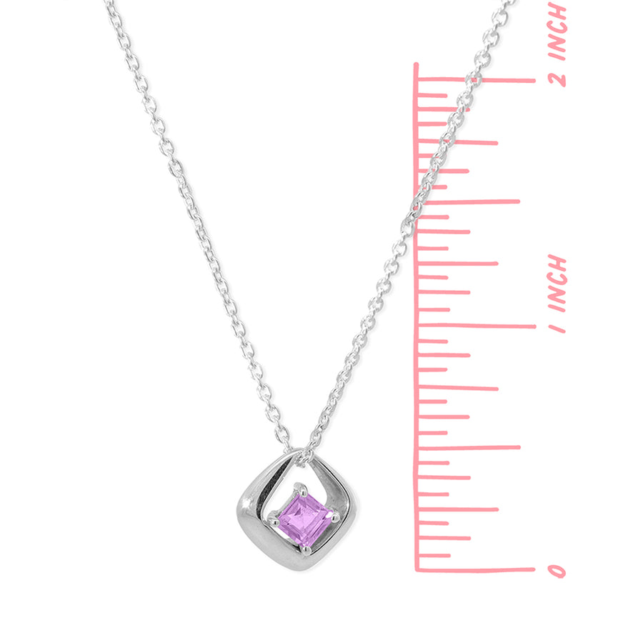 Square Gemstone Necklace (NF 568)
