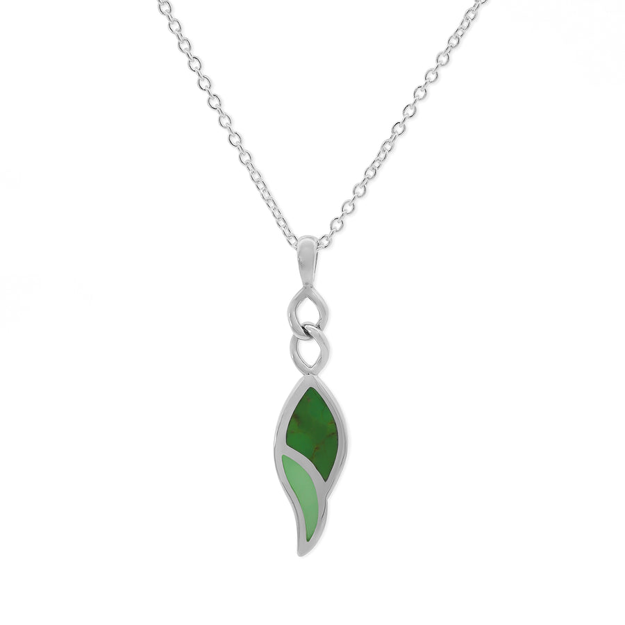 Leaf Flow Necklace with Stone (N 4507GTQ/GR)