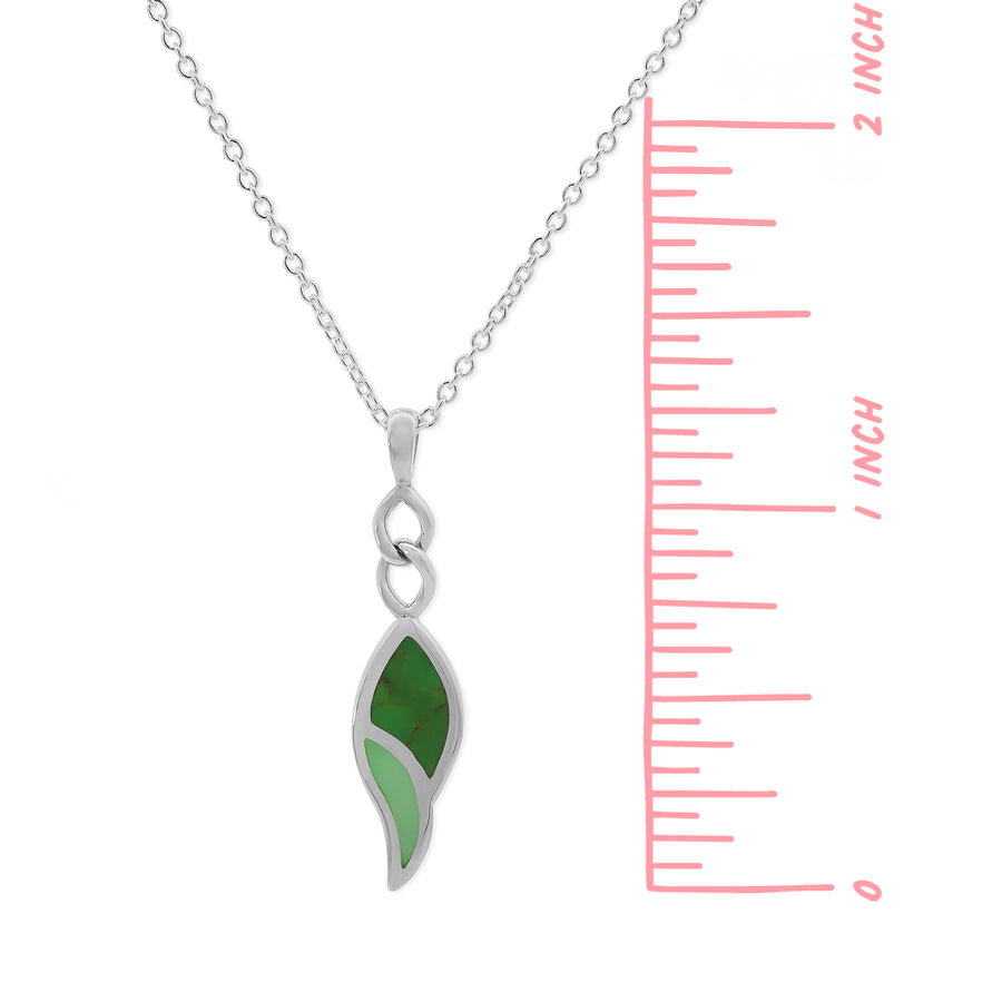 Leaf Flow Necklace with Stone (N 4507GTQ/GR)