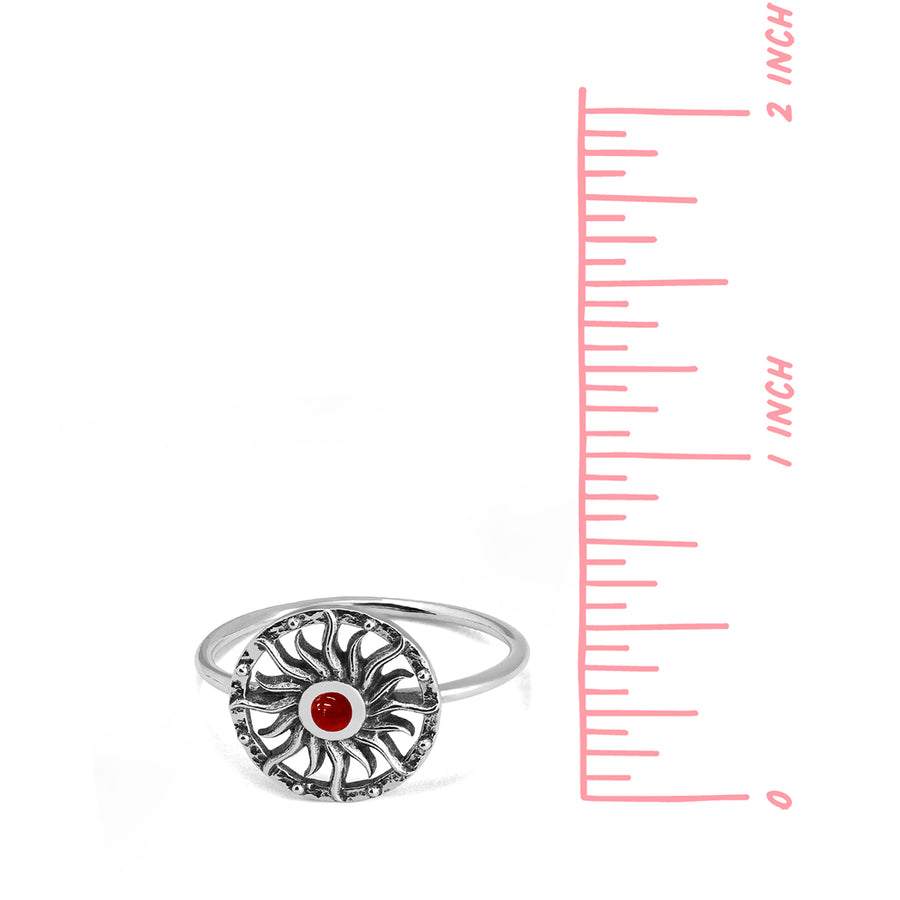 Sunburst Ring with Stone (RA 2268)