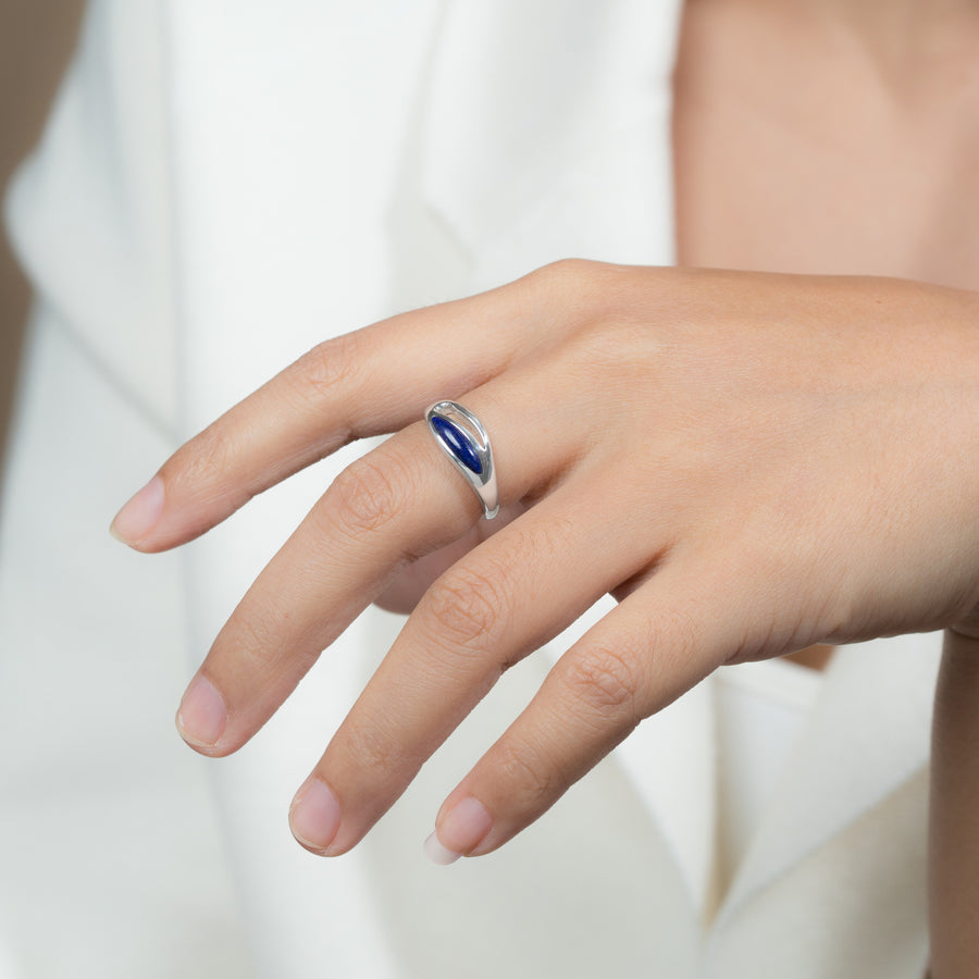 Open Flow Ring with Stone (RA 2393)