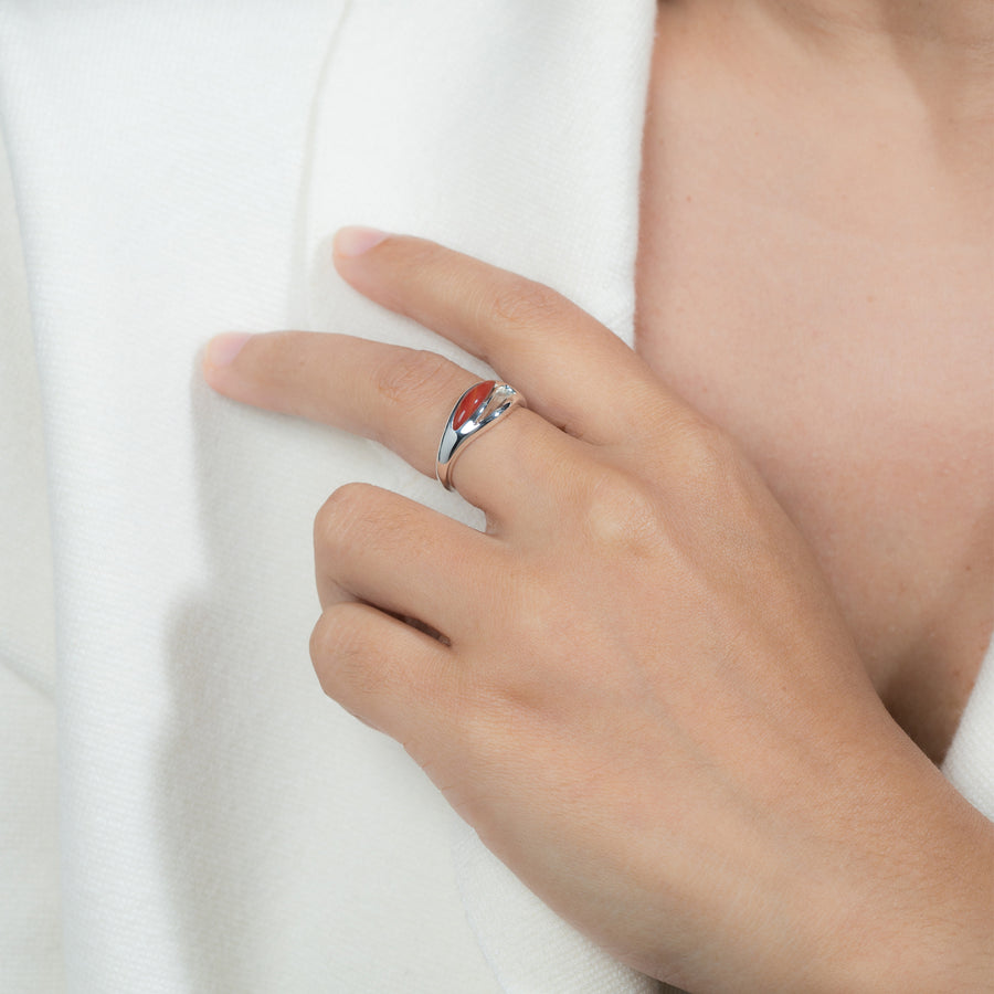 Open Flow Ring with Stone (RA 2393)