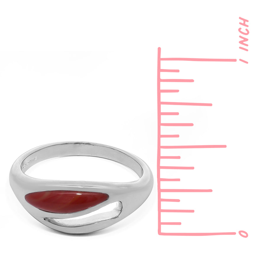 Open Flow Ring with Stone (RA 2393)