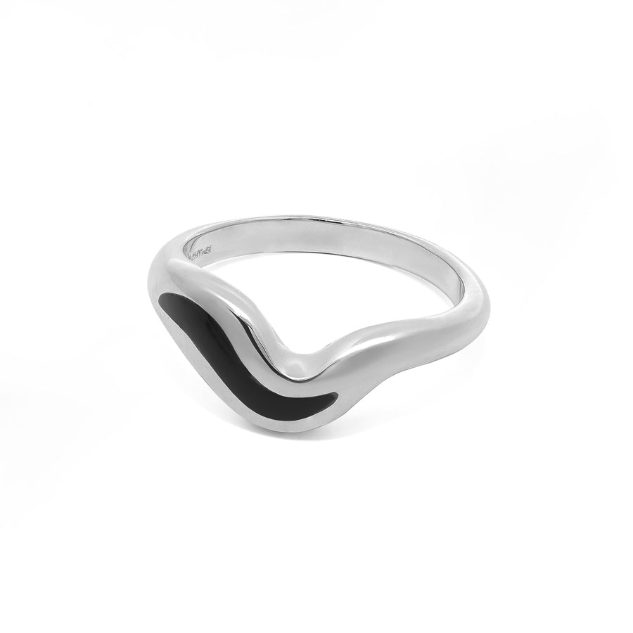 Ripple Curve Ring with Stone (RA 2395)