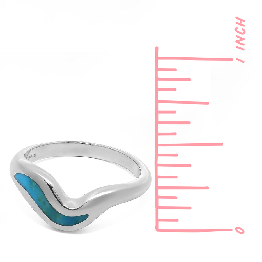 Ripple Curve Ring with Stone (RA 2395)