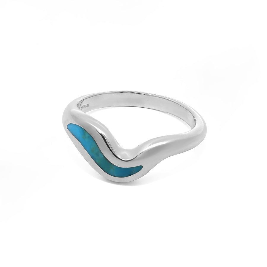 Ripple Curve Ring with Stone (RA 2395)