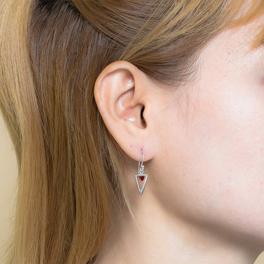 Trillion Gemstone Dangle Earrings (SV 569)