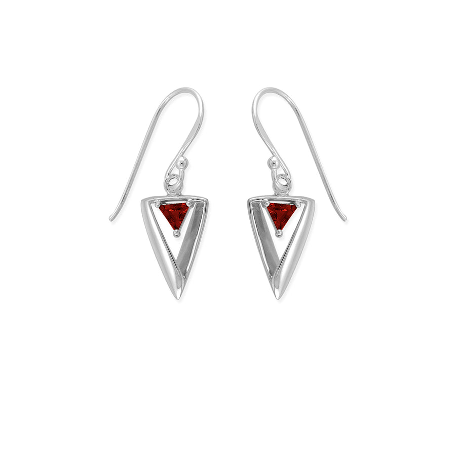 Trillion Gemstone Dangle Earrings (SV 569)