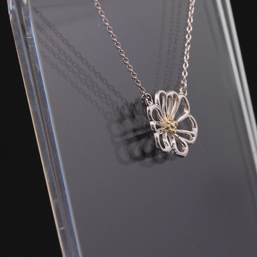 Daisy Flower Necklace with 14K Gold (NA 1915)