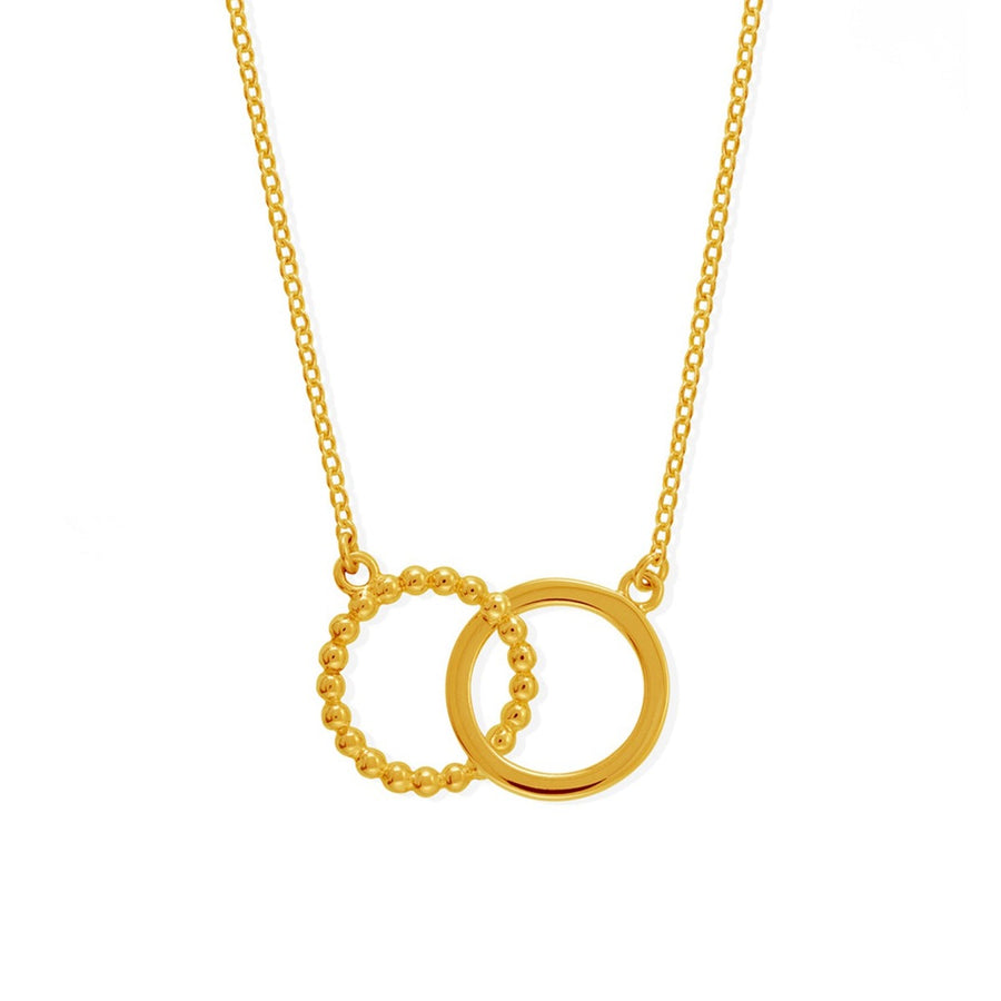 Deluxe Dot Circle Pendant Necklace with Gold (NAG 9038)