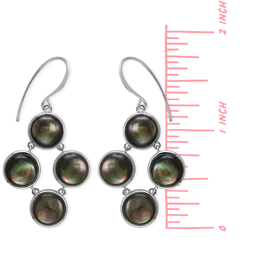 Circle Dangle Earrings with Stone (CDB 4175)