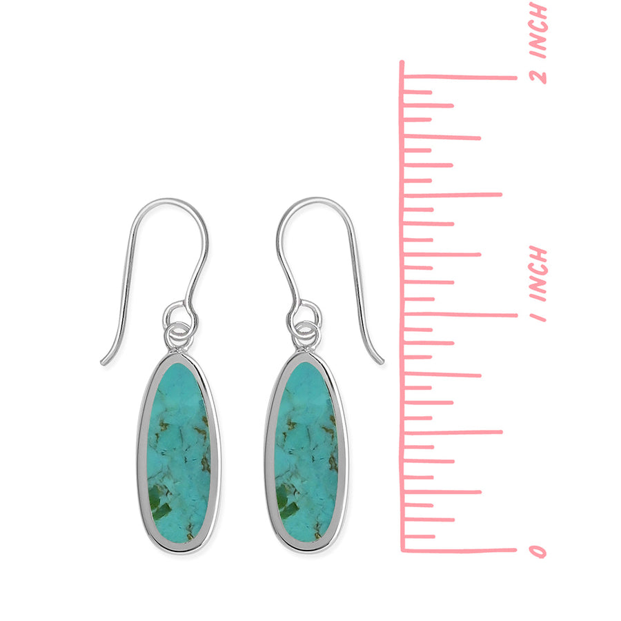 Boma Jewelry Earrings Turquoise Alina Teardrop Bezel Earrings with Stone