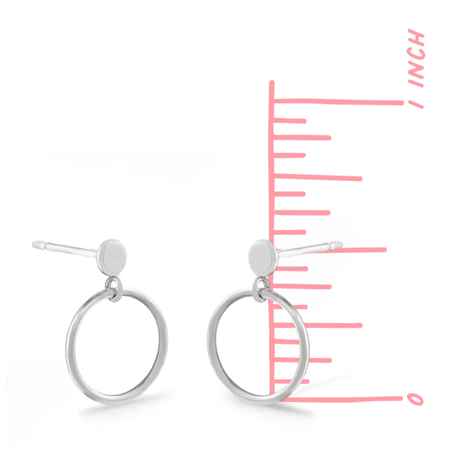 Circle Dangle Studs Earrings (EDA 2284)