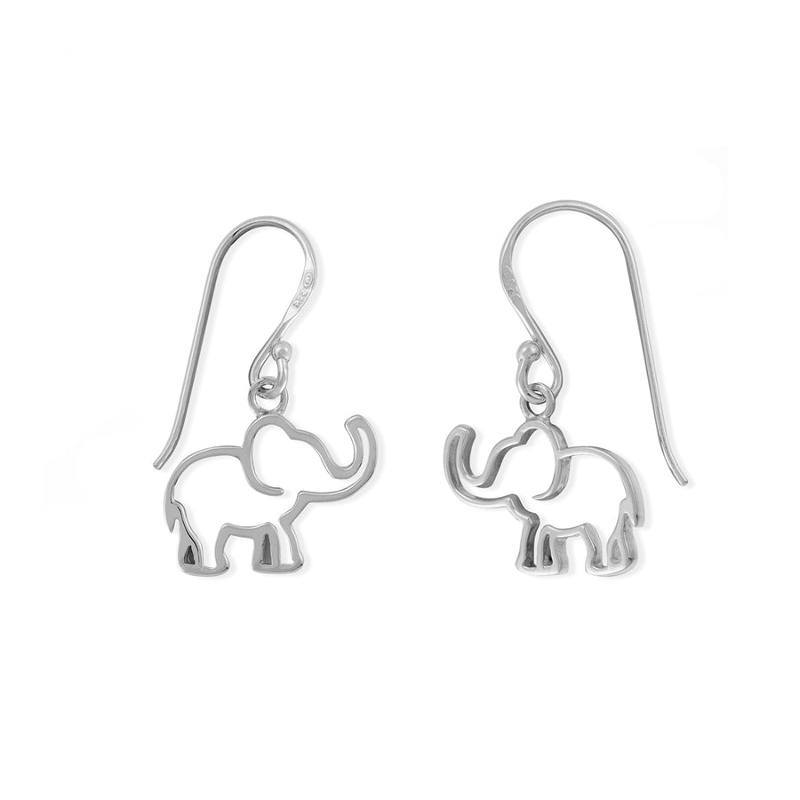 Elephant Outline Dangle Earrings (EDA 2368)