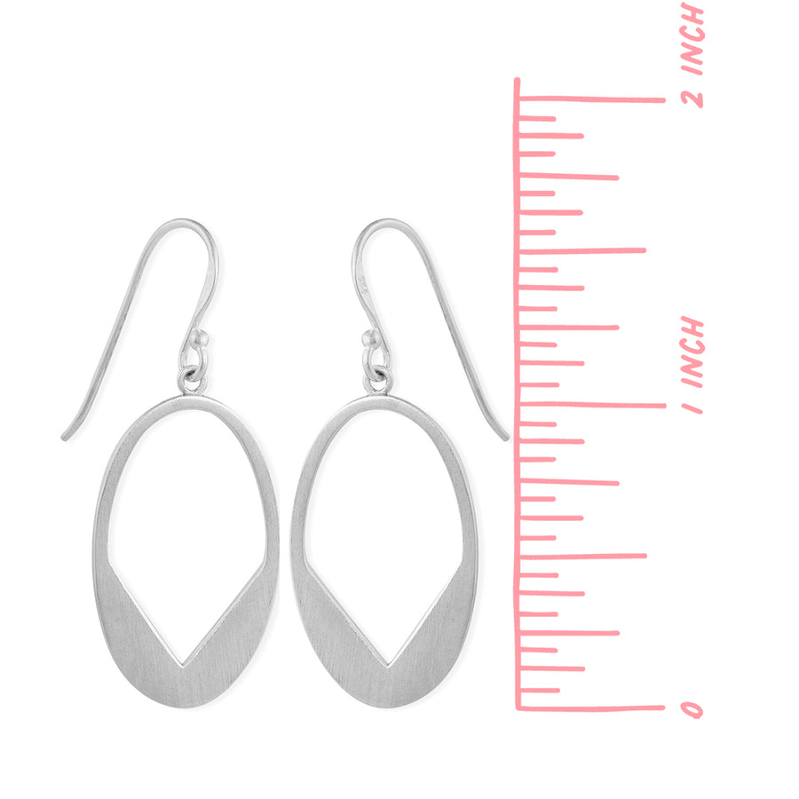 Oval Outline Dangle Earrings (EDB 6000)