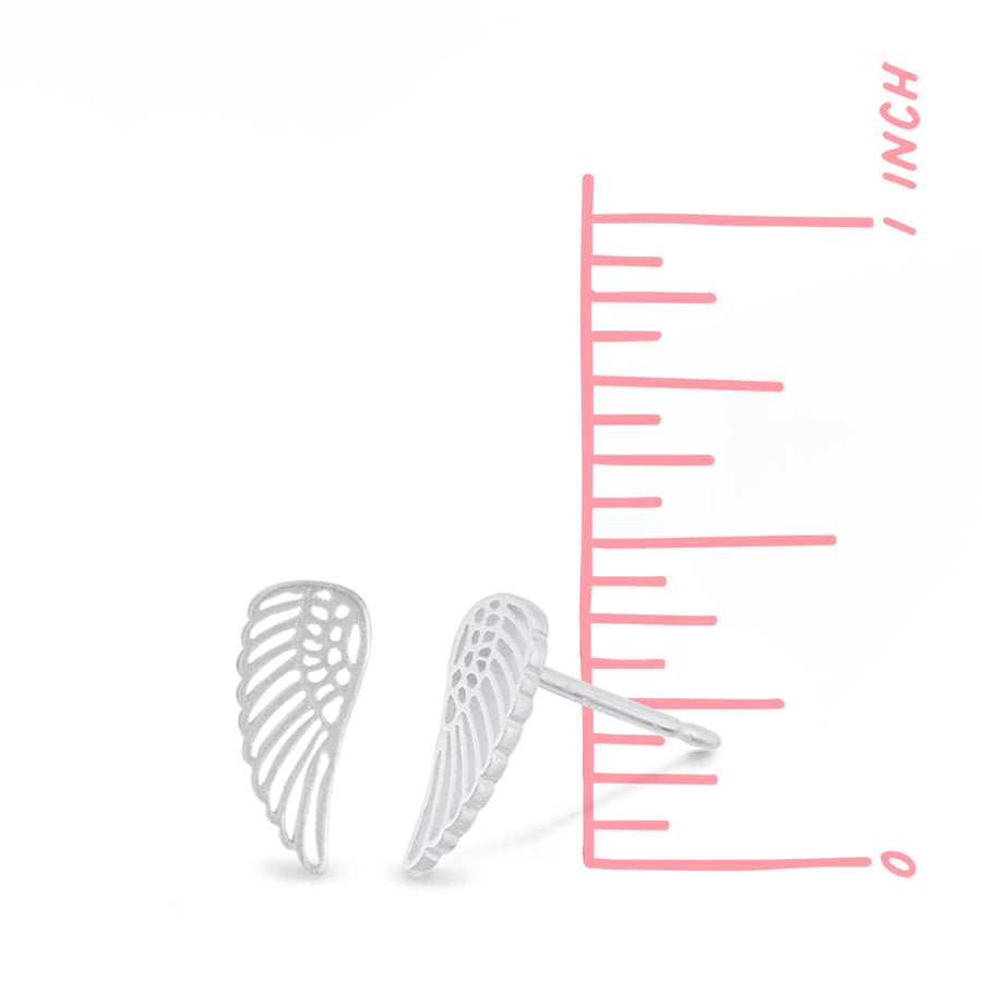 Wings Feather Matte Studs (ES 1956)