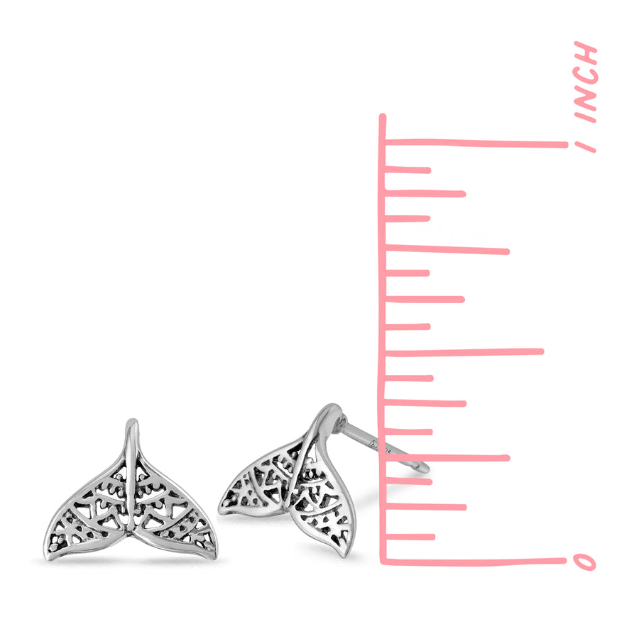 Filigree Whale Tail Studs (ES 2389)