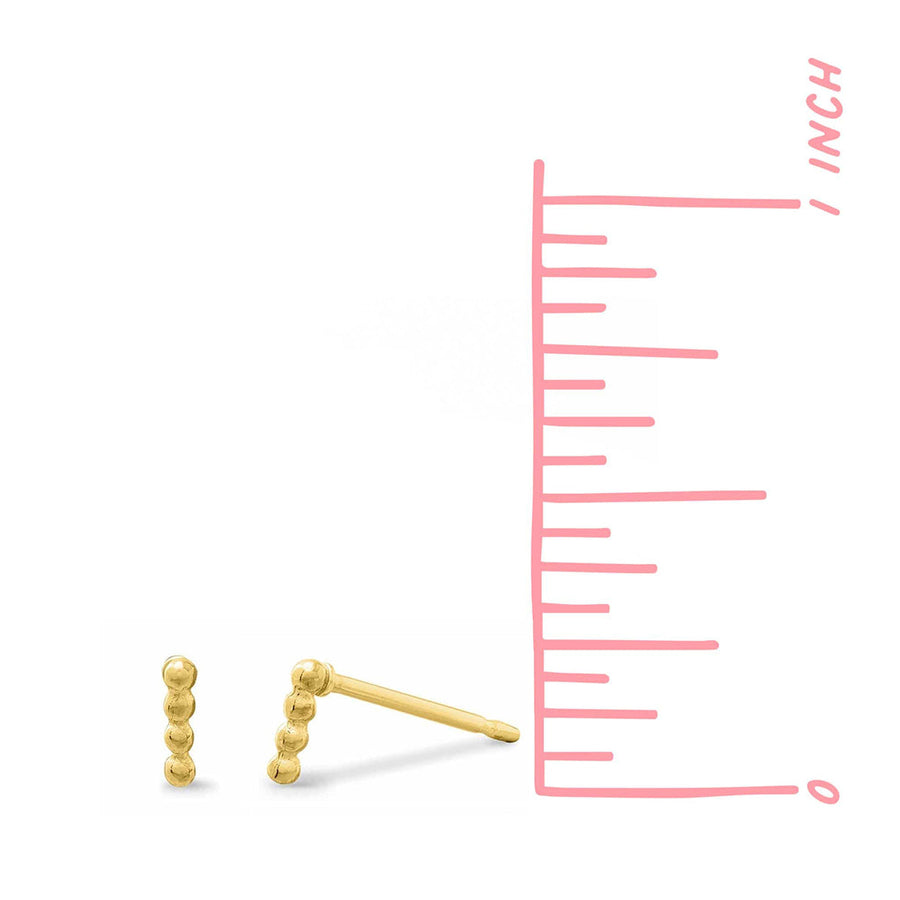 Mini Bar Dot Studs with Gold (ESG 5385)