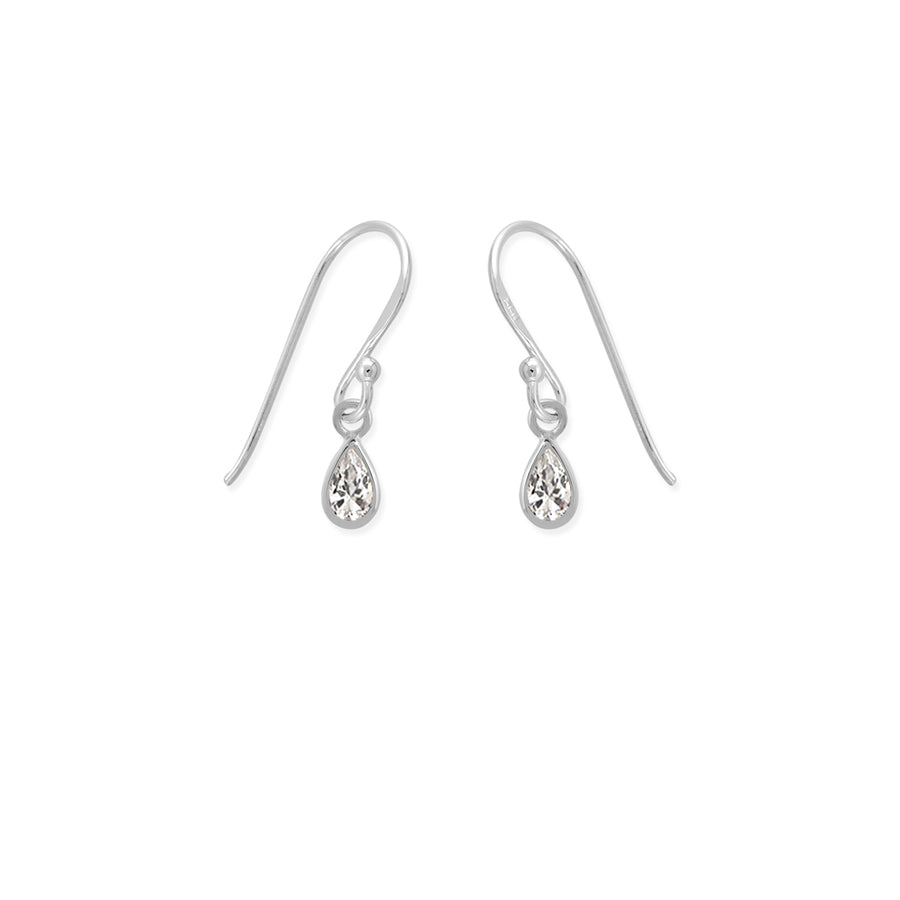 Pear Gemstone Dangle Earrings (EV 173)