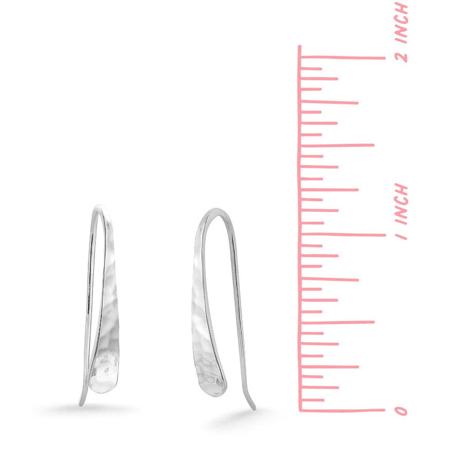 Hammered Pull Throughs Hoops (LA 2416)