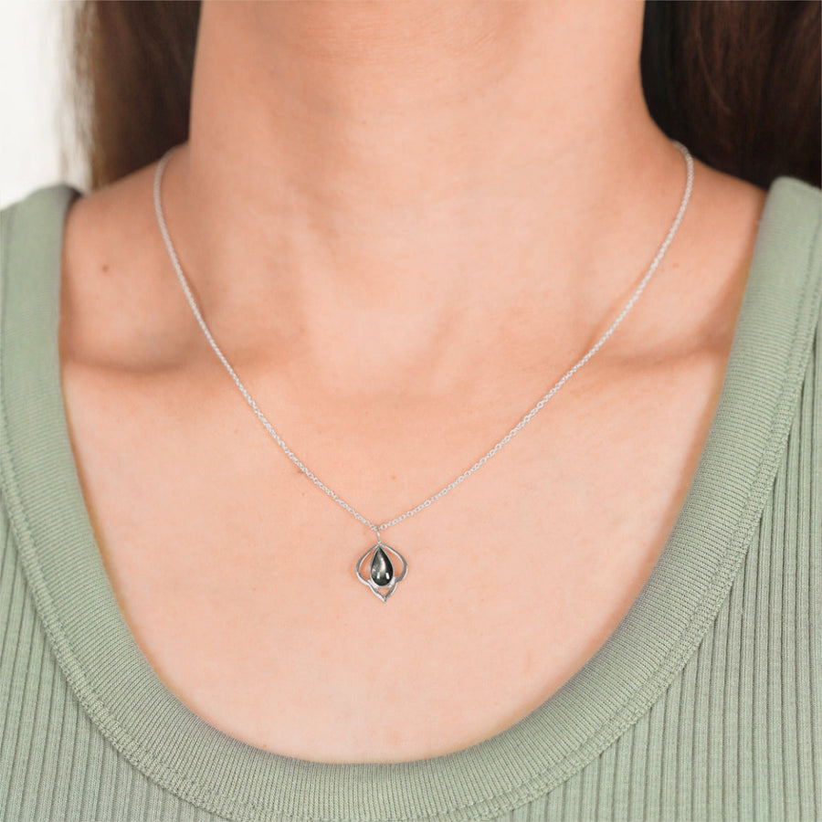 Teardrop Stone Necklace (N 4156)