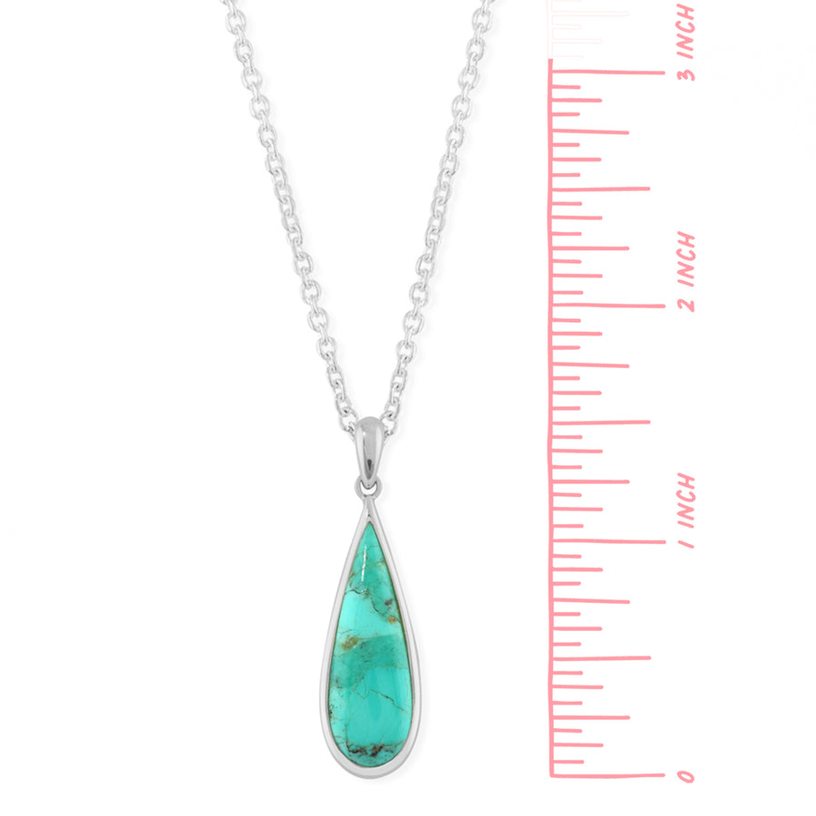 Teardrop Turquoise Necklace (N 9036TQ)