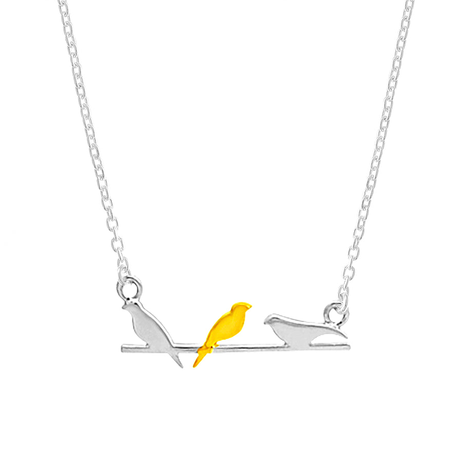 Gold Vermeil Birds Necklace (NA 2188)