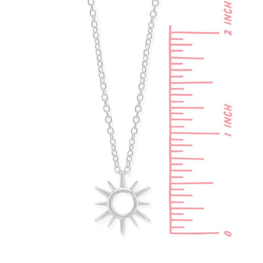 Sunburst Open Circle Necklace (NA 2364)