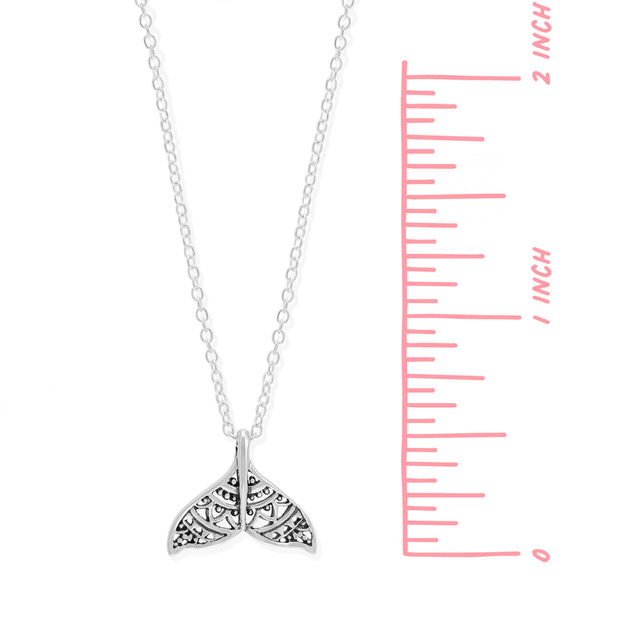 Filigree Whale Tail Necklace (NA 2389)