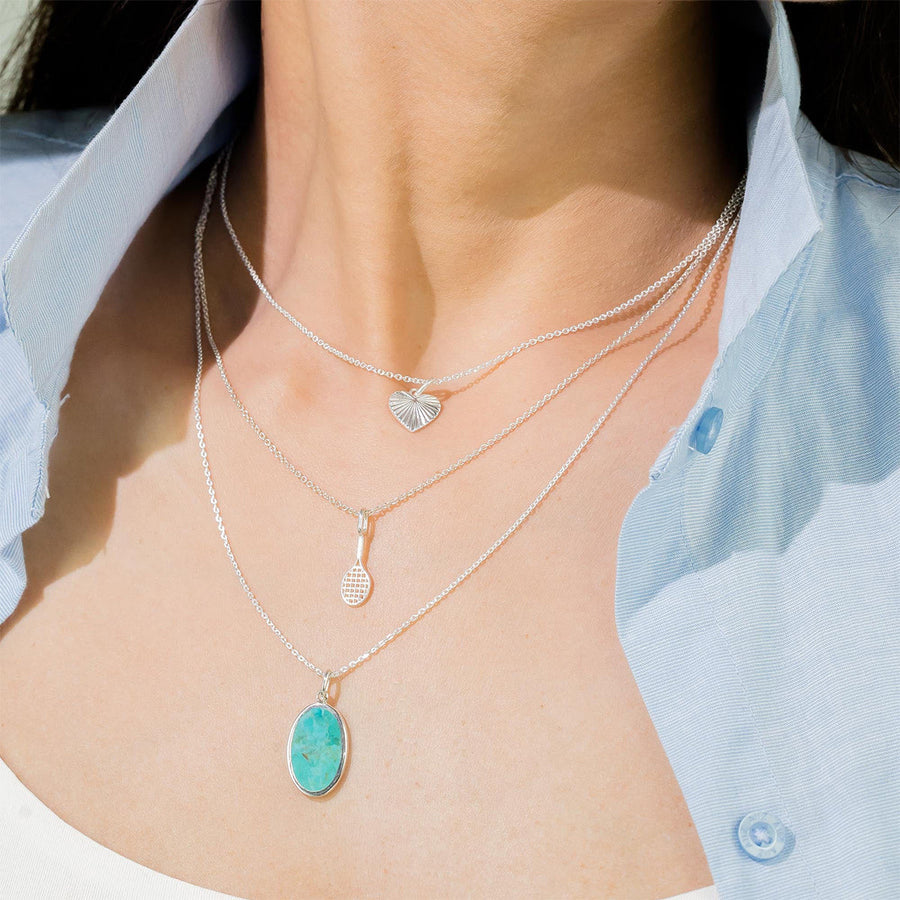 Boma Jewelry Necklaces Turquoise Alina Oval Bezel Pendant Necklace with Stone