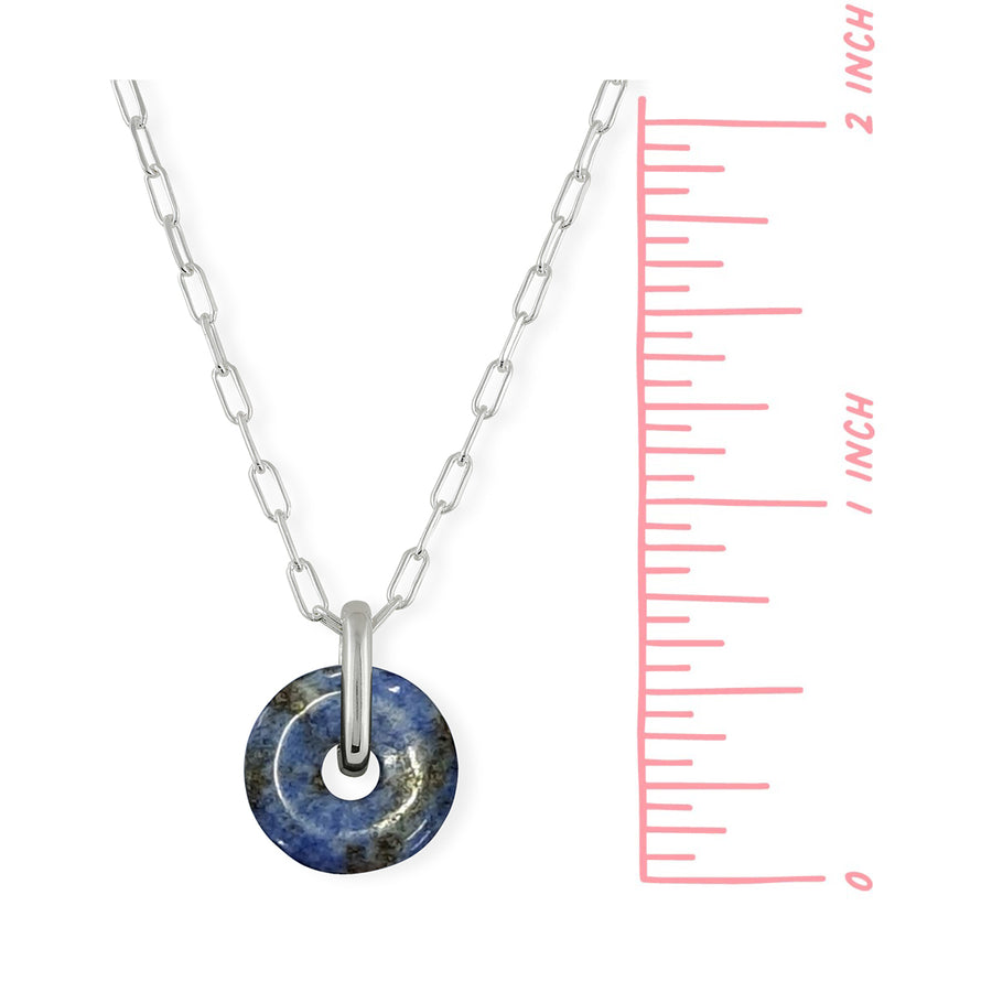 Treasured Bi-Disc Pendant Necklace (NA 9156)