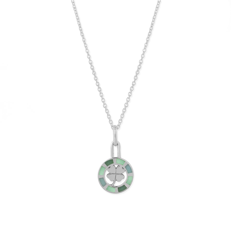 Four-Leaf Clover of Fortune Charm Necklace (NA 9166MLT)