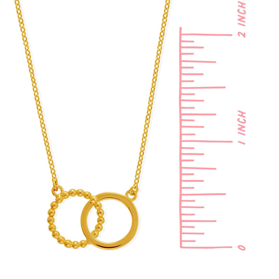 Deluxe Dot Circle Pendant Necklace with Gold (NAG 9038)