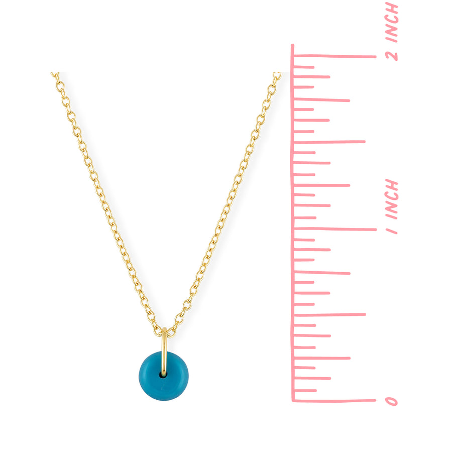 Treasured Mini-Disc Pendant Necklace with Gold (NAG 9144TQ)