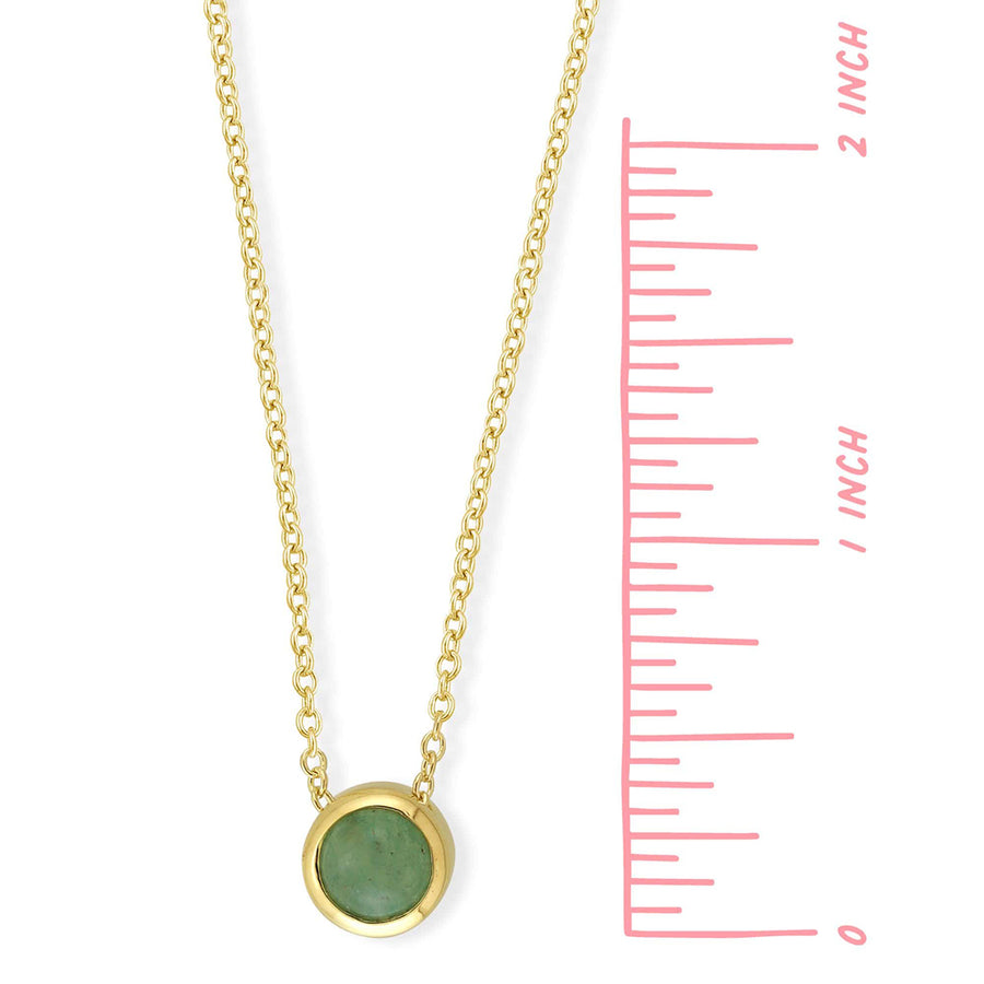 Treasured Bezel Pendant Necklace with Gold (NAG 9145)