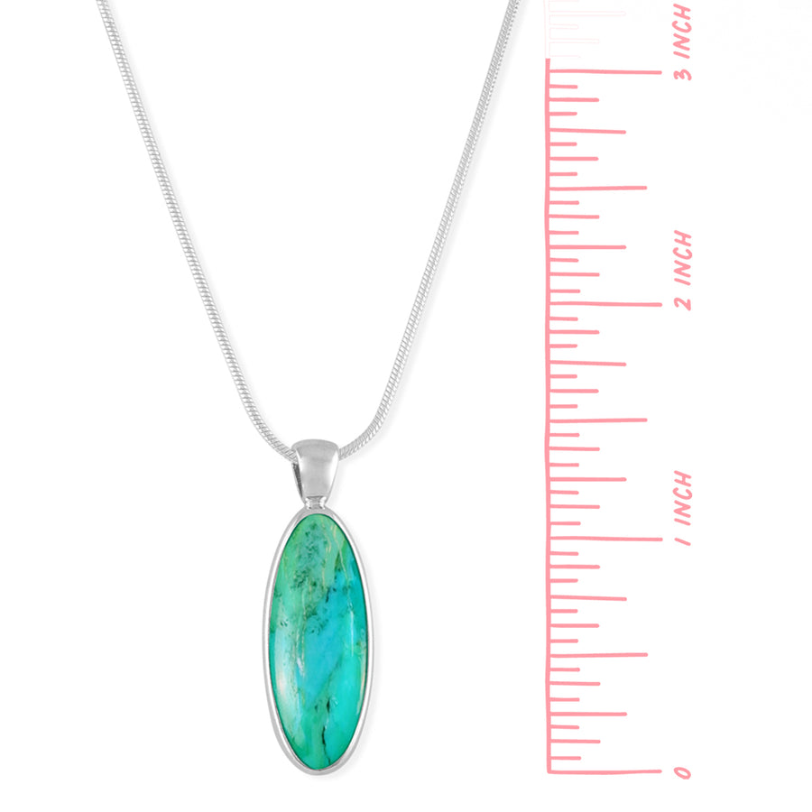 Oval Turquoise Necklace (NB 335A TQ)