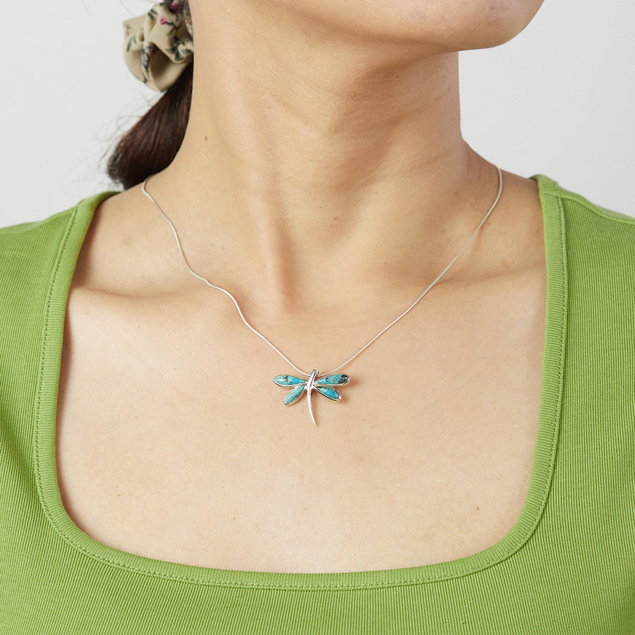 Dragonfly Stone Necklace (NB 864)