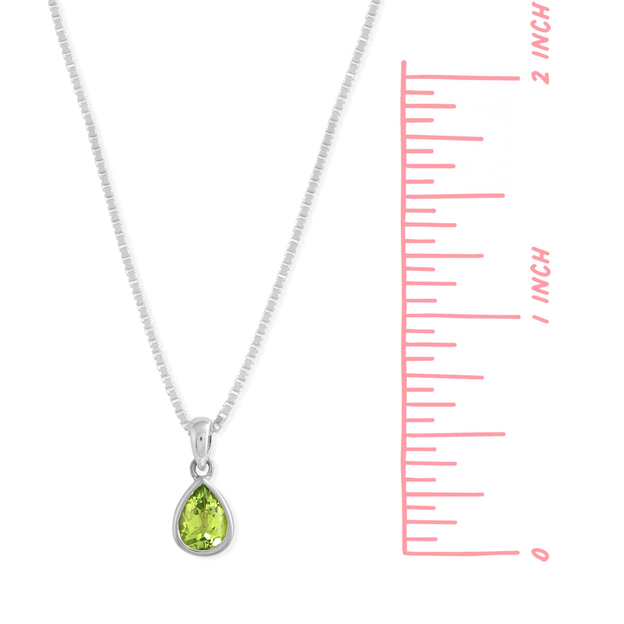Pear Gemstone Necklace (NBF 3345)