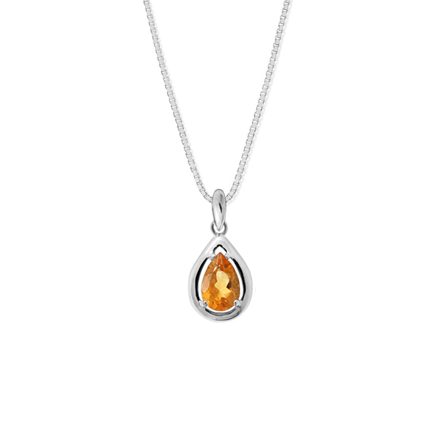 Pear Gemstone Necklace (NBF 528)