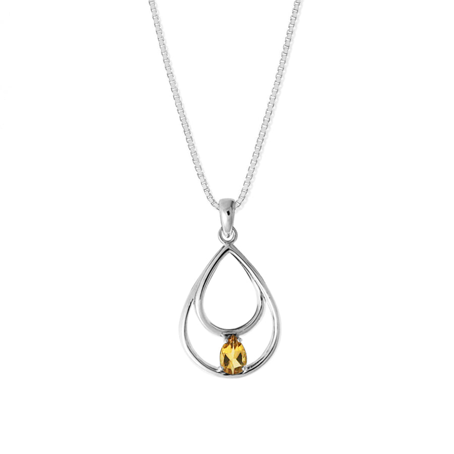 Pear Gemstone Necklace (NBF 532)