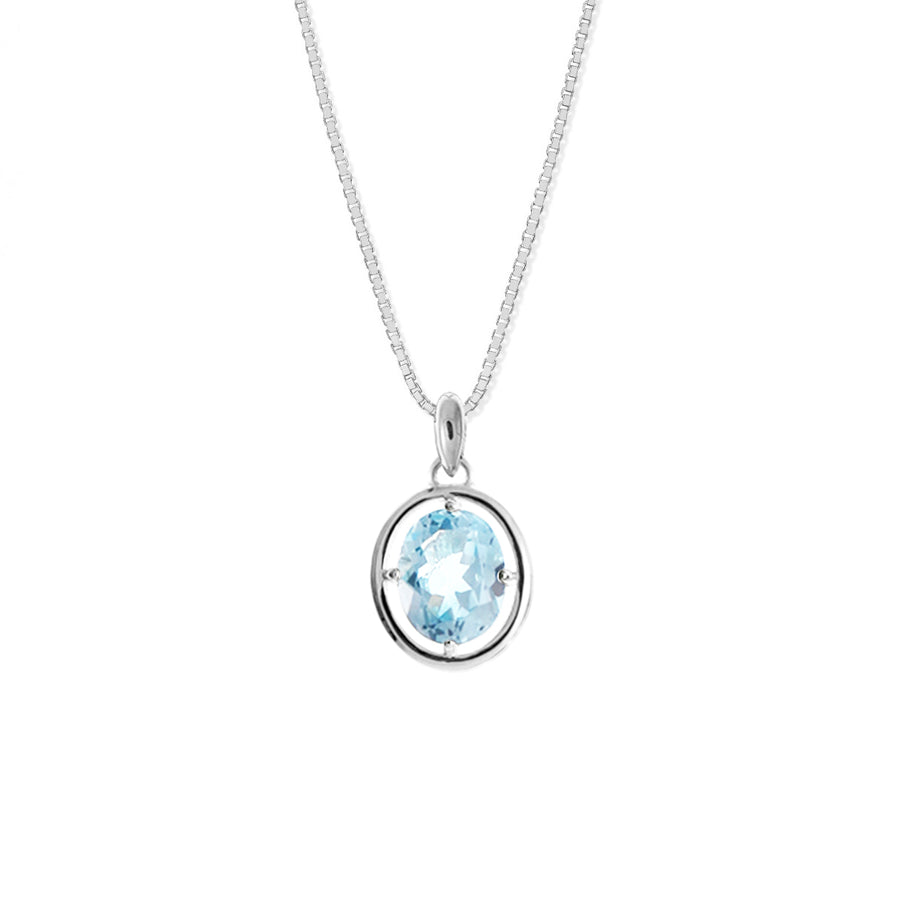 Oval Gemstone Necklace (NBF 539)