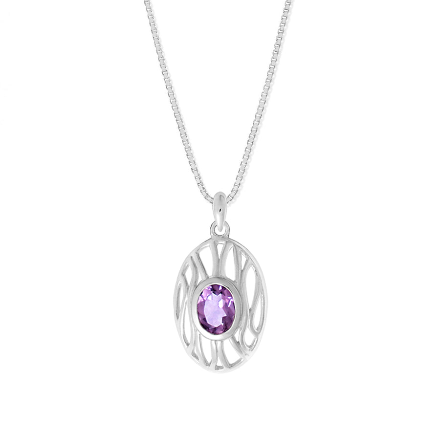 Oval Gemstone Necklace (NBF 570)