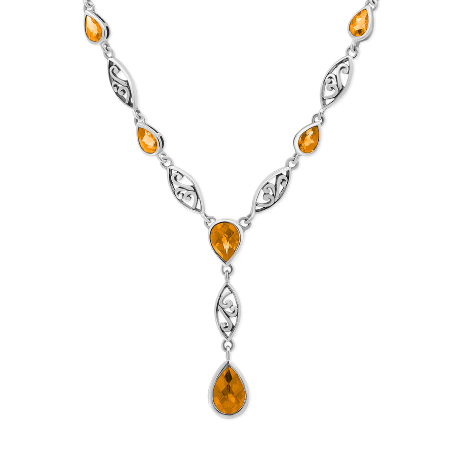 Pear Citrine Necklace (NF 387CT)