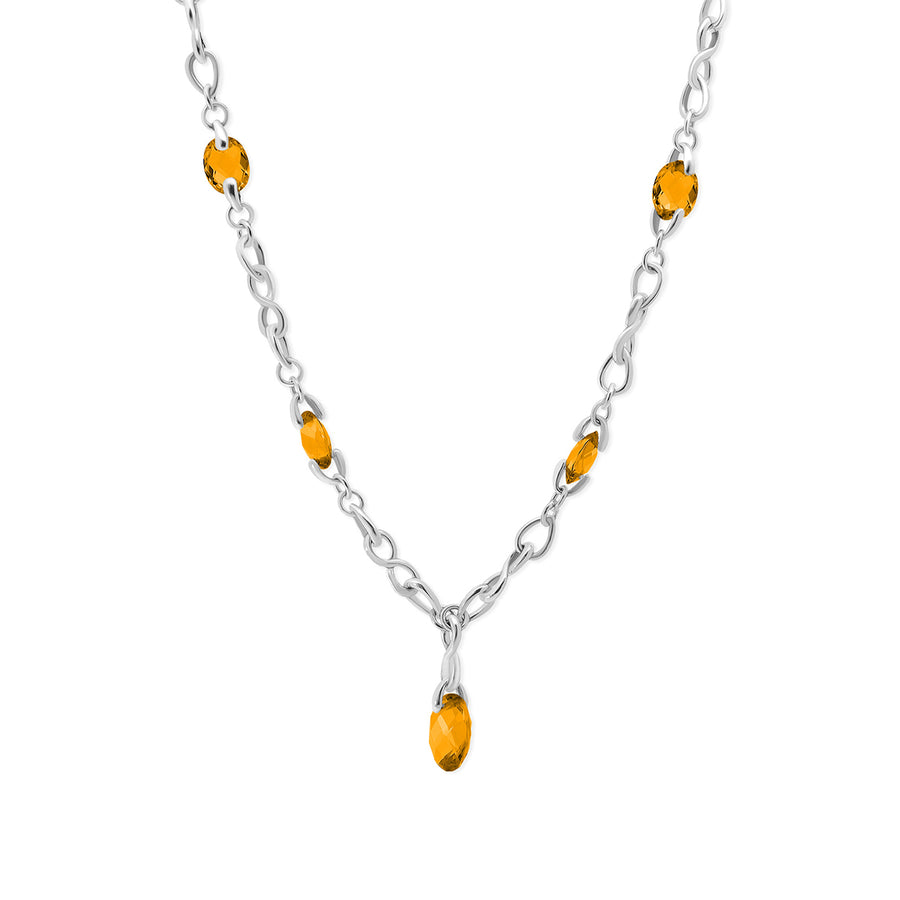 Oval Gemstone Necklace (NF 415)
