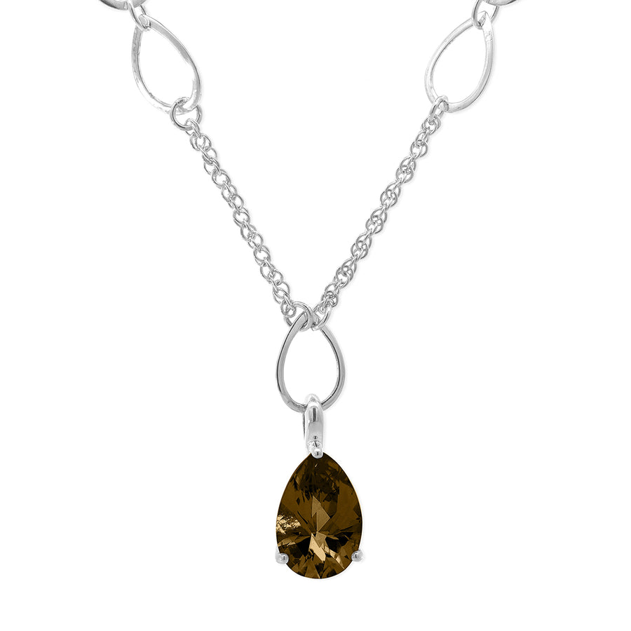 Pear Gemstone Necklace (NF 416)