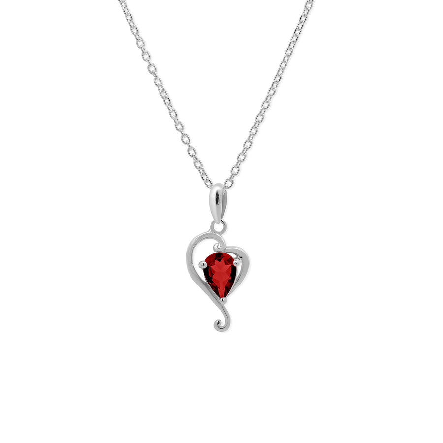 Heart Pear Gemstone Necklace (NF 560)